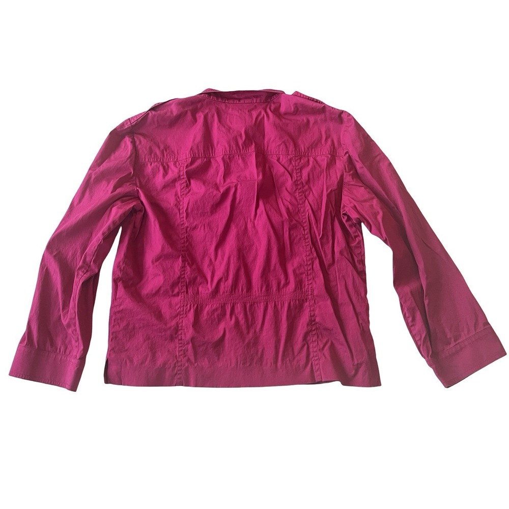 VTG Talbots Collection Womens Size 8 Fuschia Dark Pink Jacket Blazer Lightweight - Picture 2 of 9
